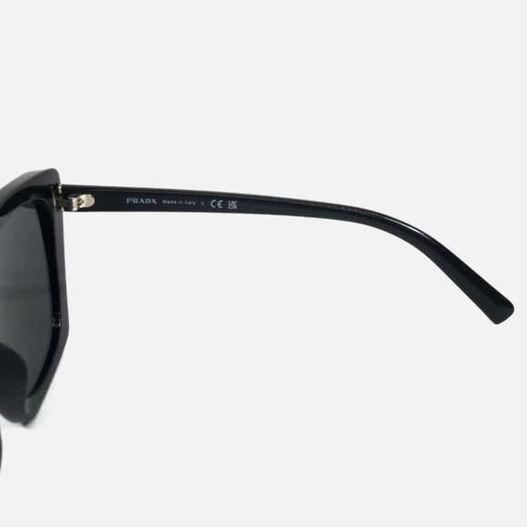 Prada Womens Black Butterfly Shiny Sunglasses Dark main image 5